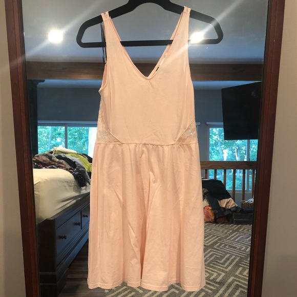 h&m powder pink dress Women's Powder pink Draped Maxi Dress